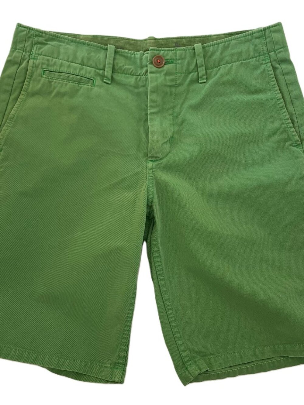 GAP The Lived In Men’s Shorts Size 30 Chino Green Cotton Flat Front Casual
